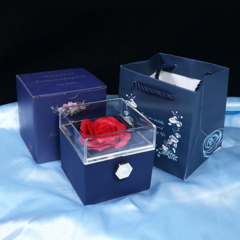 Rotating Eternal Rose Gift Box (Necklace Sold Separately)