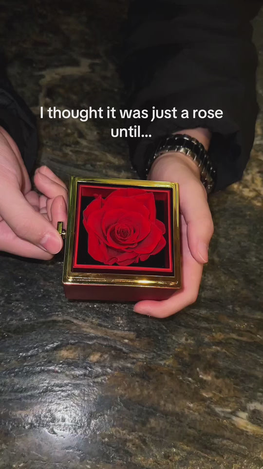 Rotating Eternal Rose Gift Box (Necklace Sold Separately)